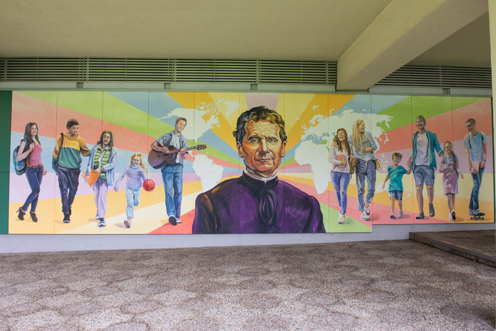 Neues Don Bosco-Wandbild