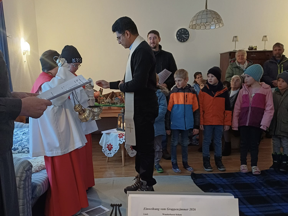 Segnungsfeier im Gruppenraum