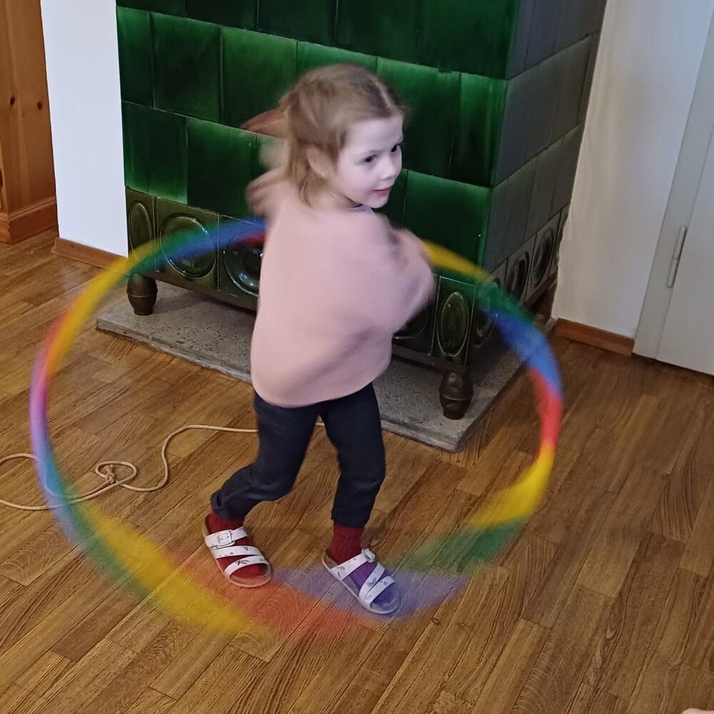 ... und mit dem Hula Hoop Reifen